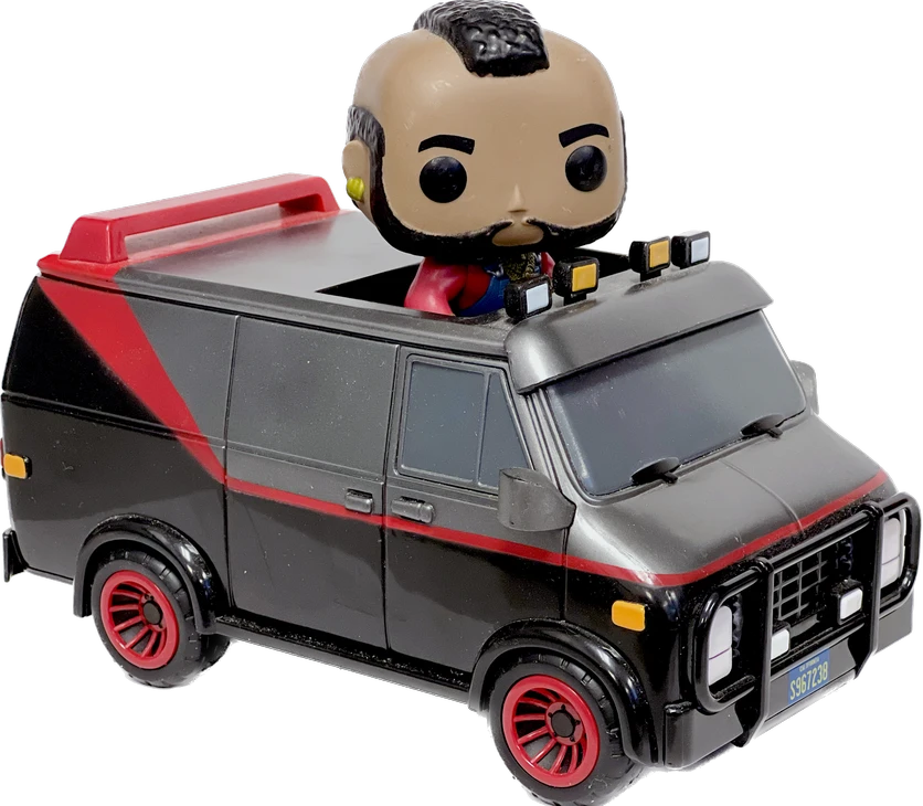 Toy of Mr. T from the A-Team, in his van.